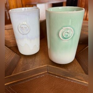 Anthropologie Wanda Monogram Tumblers⭐️